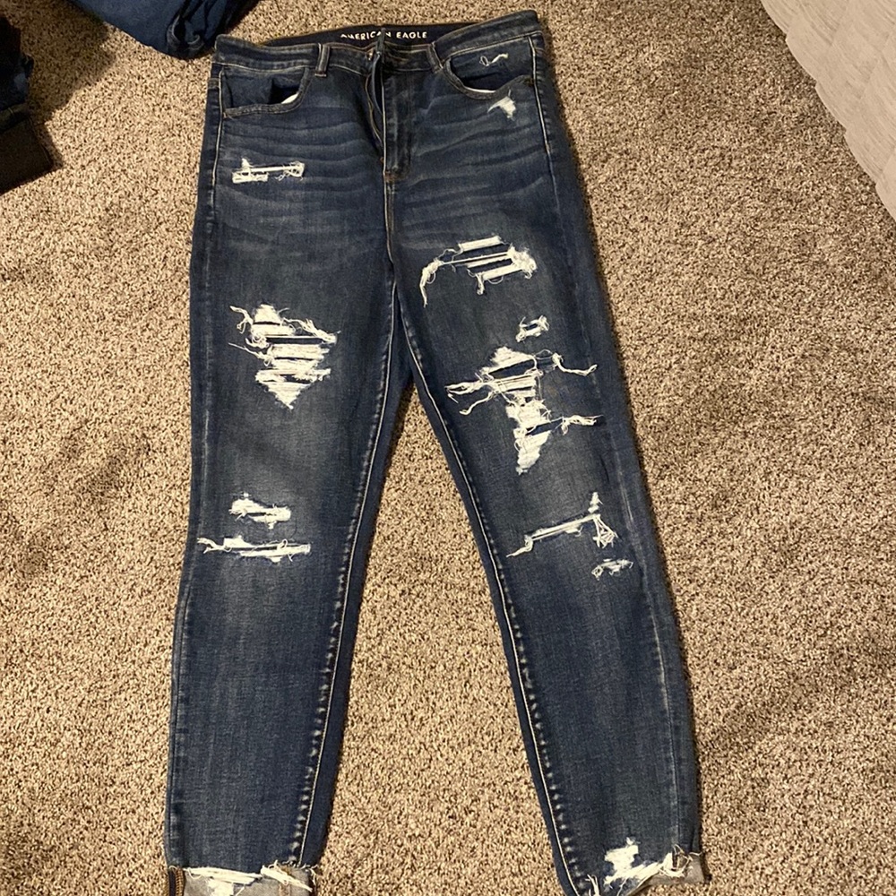 American Eagle Highest Rise Ripped Jeggings